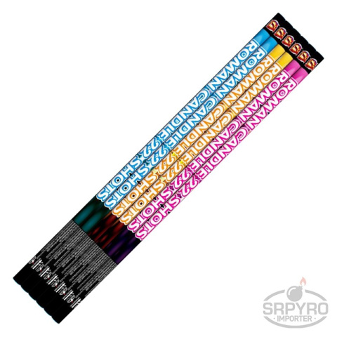 CLE6020-22-L ROMAN CANDLE MIX 22s 60cm 30/6 F2